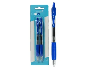 Bulk Buys Blue 0.7mm Retractable Gel Pens - 2 Pack