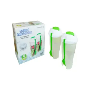 OG107 | Bulk Buys Chill & Go 2 Pack Salad Container Set