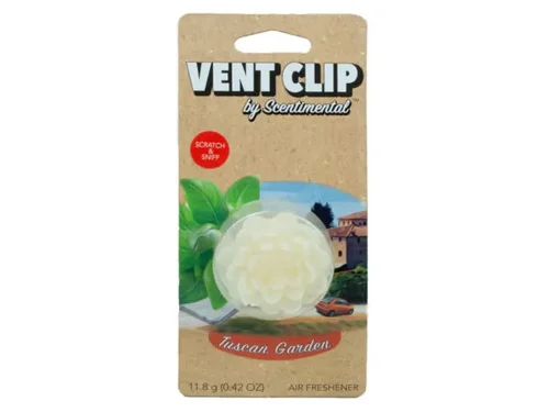 CA327 | Bulk Buys Tuscan Garden Vent Clip Air Freshener