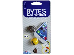 EC326 | Bulk Buys Emoticon Cable Protectors - 2 Pack for