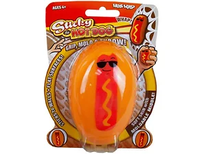 DI653 | Bulk Buys Sticky Hot Dog Throw Toy - Fun for
