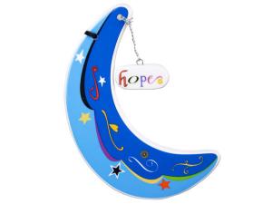 Bulk CH247 Hope Small Moon Hanging Ceramic Decoration