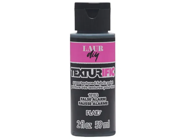 Bulk PH512 2 Oz Textured Fabric Paint In False Alarm Black