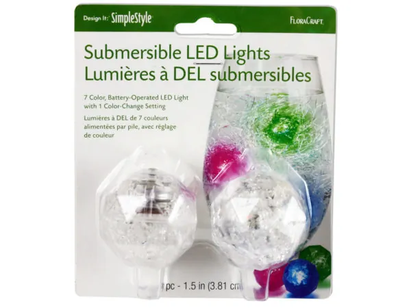 Bulk AC032 2 Pack Submersible 7 Color Led Lights