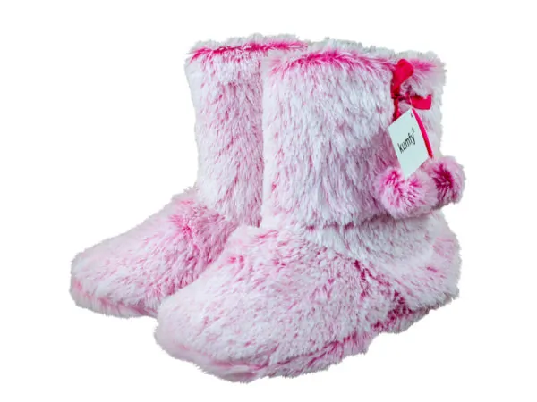 Bulk GE424 Women039;s Pink Luxe Boots Slippers Assorted Sizes