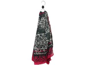 Bulk BB787 Black  Pink Damask Scarf