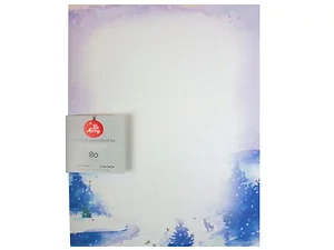 Bulk Buys Winter Watercolor Stationery Pack - 80 Sheets