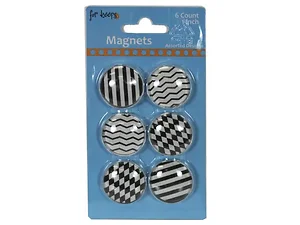 EC349 | Bulk Buys Assorted Black and White Design Magnets