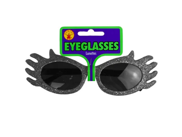 Bulk HA496 Glittery Silver Costume Eyewear For Parties  Events