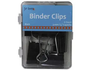 Bulk EC360 6 Count Large Black Binder Clips