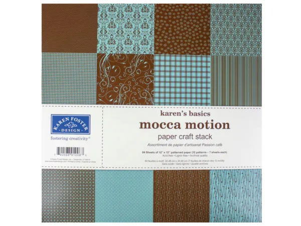 Bulk CS074 Moca Motion 12 X12 Paper Pad- 84 Sheets