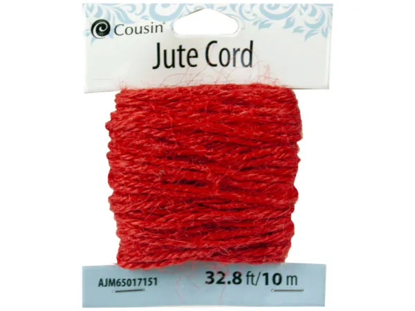 Bulk FD244 32 Ft Red Jute Cord