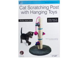 Bulk DI607 Cat Scratching Post With Hanging Toys