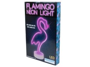 Bulk GE077 Tabletop Battery Operated Flamingo Neon Light