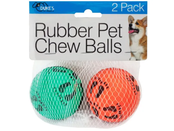 Bulk DI606 2 Pack Rubber Pet Chew Balls