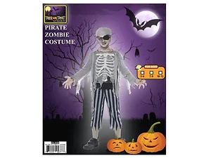 Bulk Buys Boys Pirate Zombie Costume with Shirt and Pants