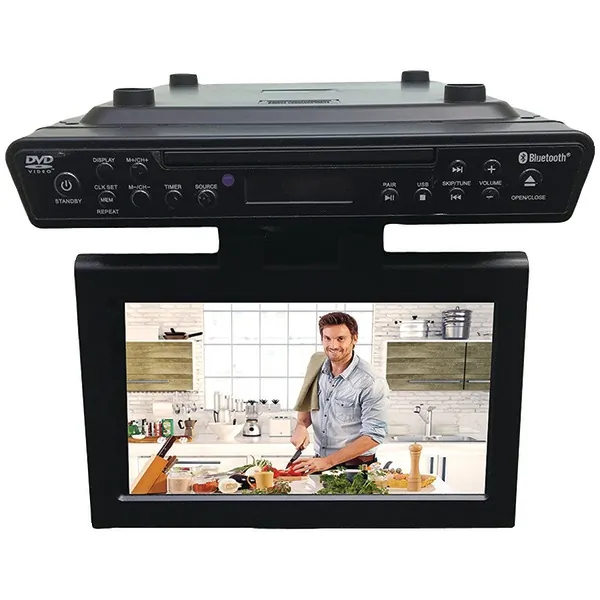 Sylvania RA38921 10.2quot; Under-counter Bluetooth Kitchen Tv With Bui