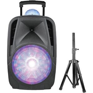 Supercom IQ-7015DJBT-BK 15in Bt Disco Ball Spkr