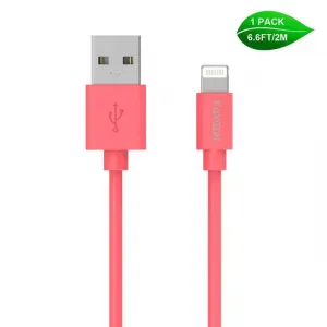 Foxsun AM001007 6.6 Ft Lightning Cable For Iphone, Ipad, Ipod (red)