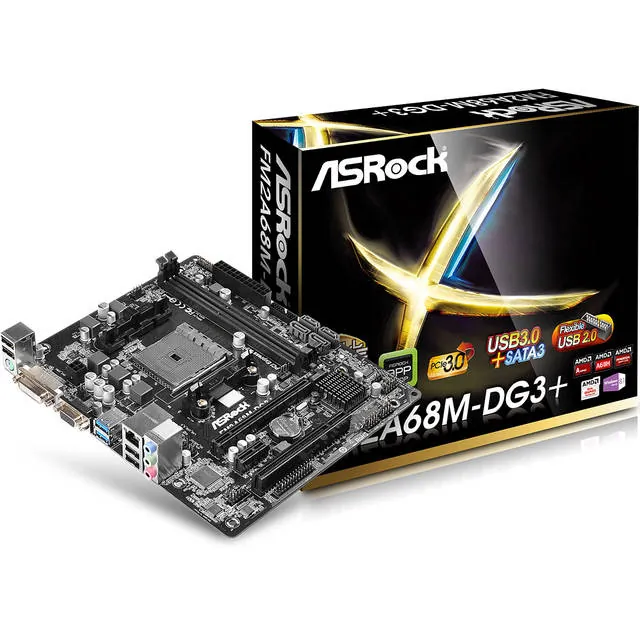 Asrock FM2A68M-DG3+ Fm2a68m-dg3+ Socket Fm2+ Amd A68h Ddr3 Sata3usb3.0