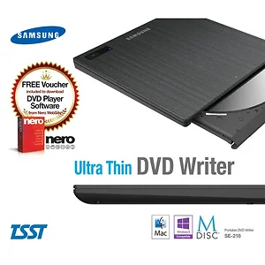 SE-218GP/RSBN | Samsung SE-218GP 8X USB Slim DVD Writer