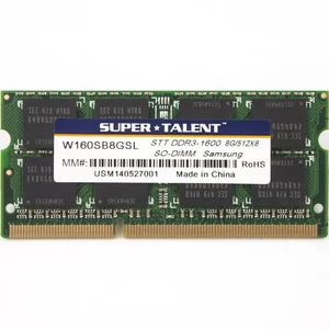 W160SB8GSL | Super Talent Super Talent 8GB DDR3-1600 SODIMM