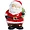 Gibson Jovial Santa Holiday Cookie Jar - 7.5 Inch Festive