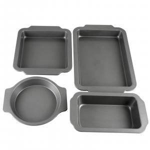 Oster 109405.04 Baking Shop 4-piece Non-stick Bakeware Set, Grey