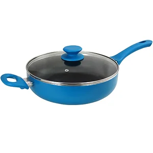 Gibson Benton 3.5 Qt Blue Sauté Pan with Lid
