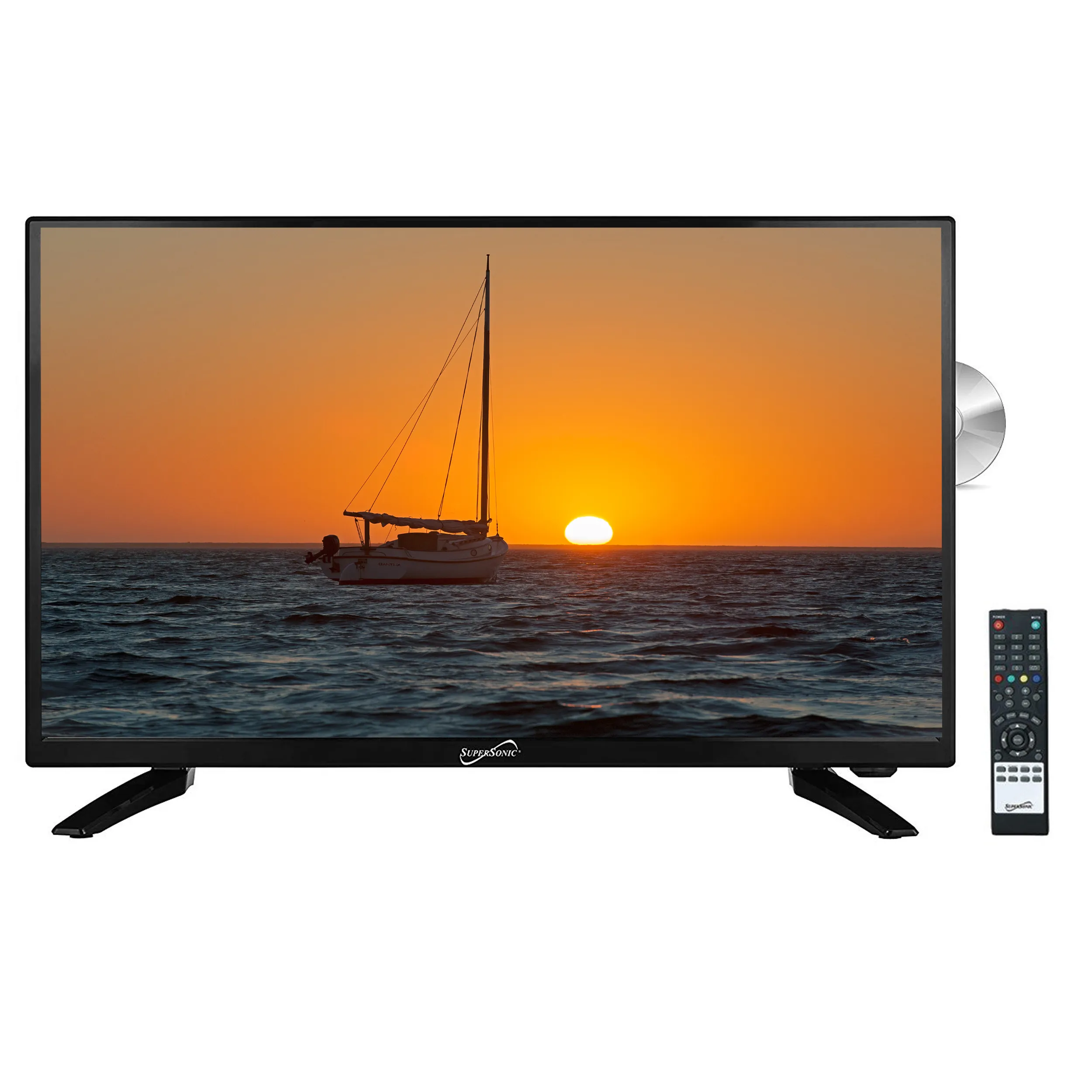 Supersonic SC-3222 32rdquo; Widescreen Led Hdtv With Dvd