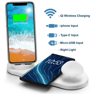TRX4W | Trexonic 3-in-1 Wireless Charger Dock with Night
