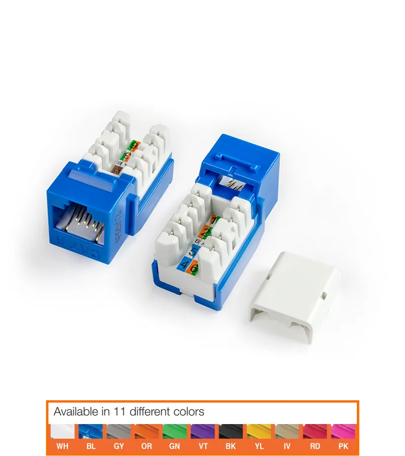 Hyperline HY-CAT6-JACKPACK-BL-25 Kjne-8p8c-c6-90-bl-25 Jack Pack Blue