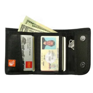 Hazard WLTCLPLTRBLK 4 Clip Tri-fold Security Belt-clip Wallet In Black