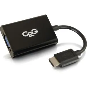 C2g 41351 Hdmi To Vga Adapter Converter Dongle With Stereo Audio Male 