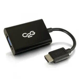 C2g 41351 Hdmi To Vga Adapter Converter Dongle With Stereo Audio Male 