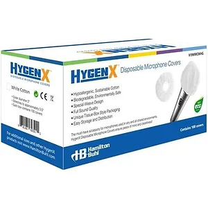 X19MMCWHC | Hamiltonbuhl COTTON MICROPHONE COVERS - WHITE