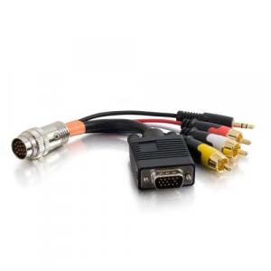 C2g 60055 6in Rapidrun Vga (hd15) + Audio + Composite Video Cable