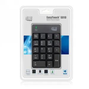 Adesso WKB-6010UB Wkb-6010ub - Wireless Spill Resistant 18-key Numeric