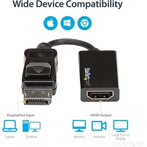 Startech DP2HD4K60S Displayport To Hdmi Adapter, 4k 60hz Active Dp 1.4