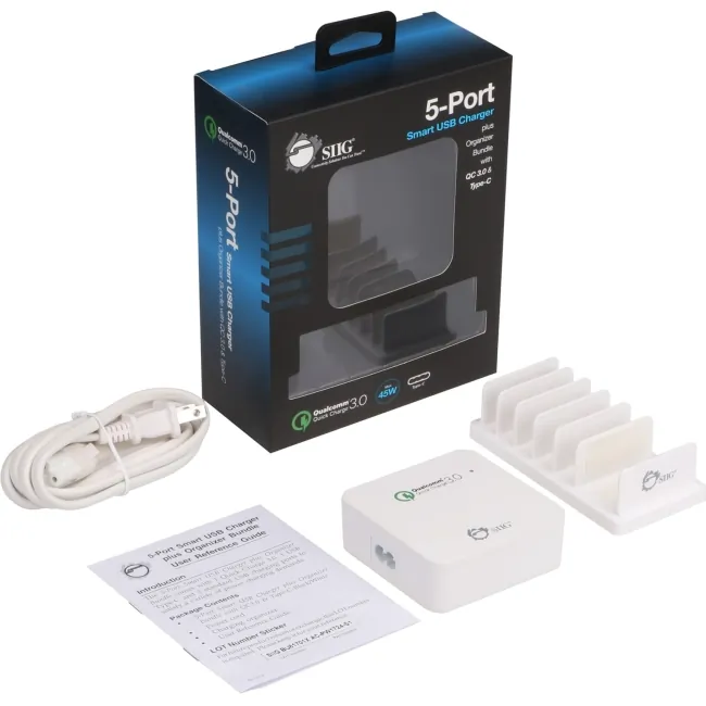 Siig AC-PW1724-S1 Accessory Ac-pw1724-s1 5-port Smart Usb Charger Plus