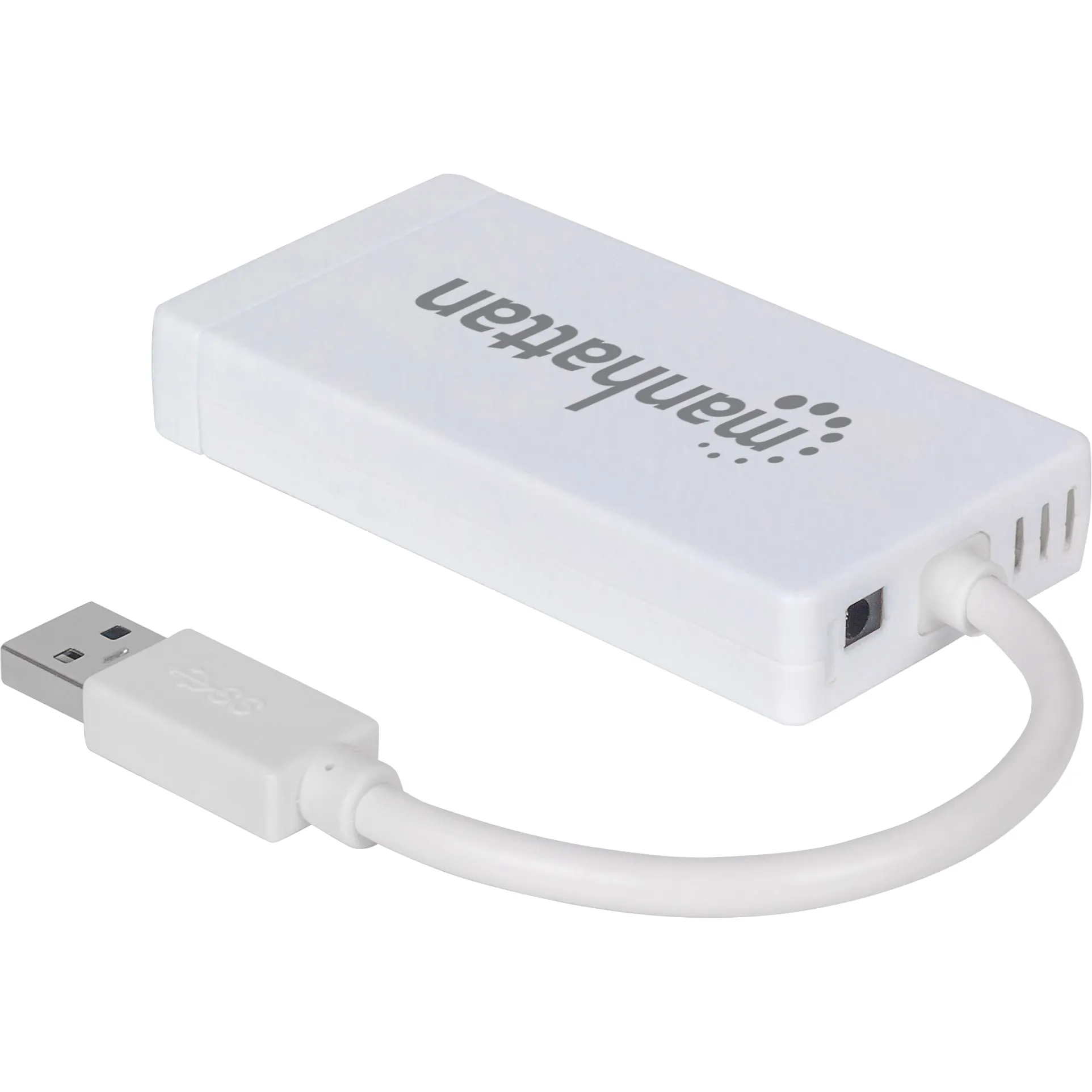 Manhattan 507578 (r)  3-port Usb 3.0 Hub With Gigabit Ethernet Adapter