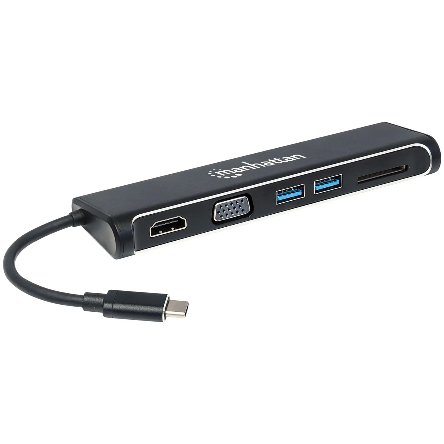 Manhattan 152631 (r)  Superspeed(r) Usb-c(tm) To Hdmi(r)vga 4-in-1 Doc