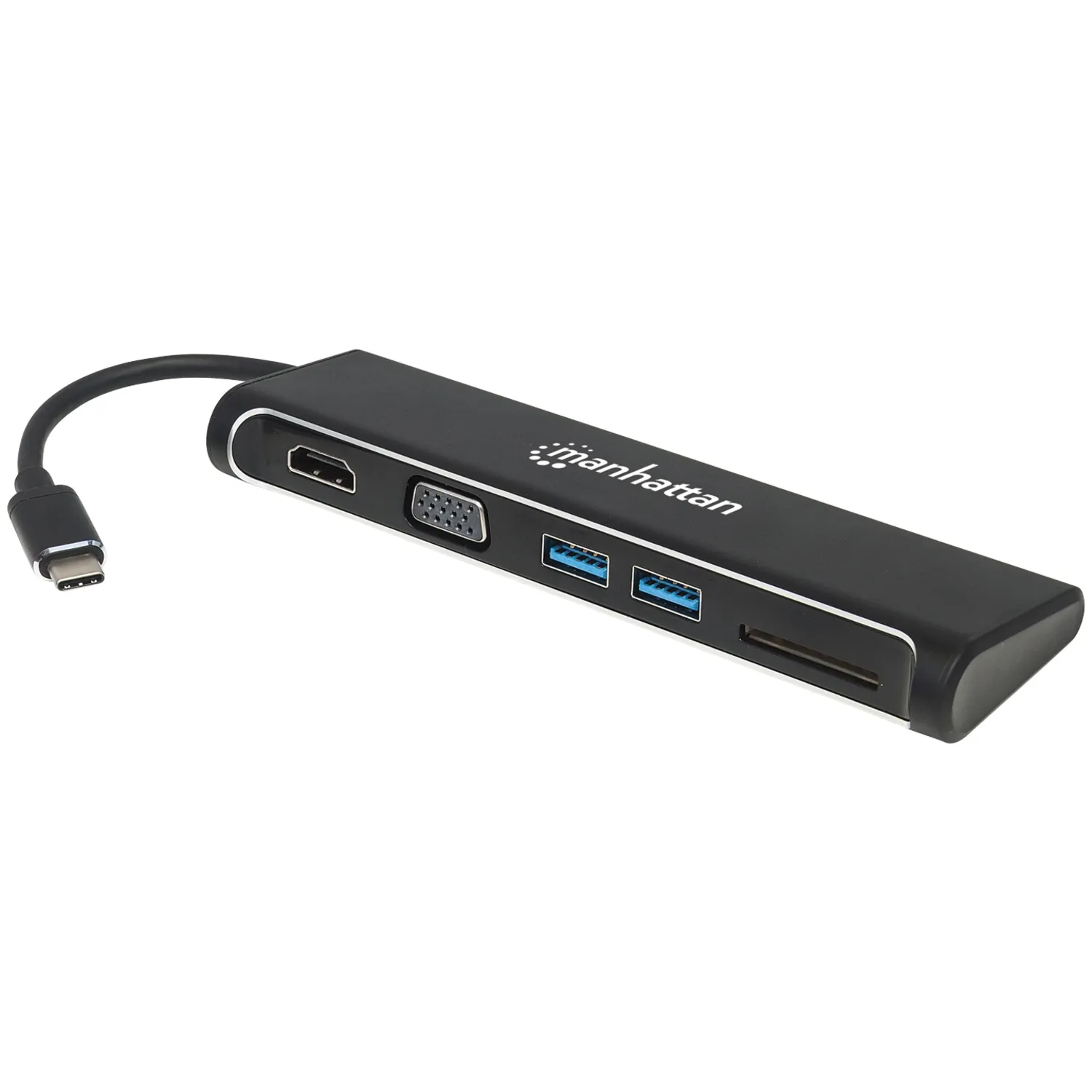 Manhattan 152631 (r)  Superspeed(r) Usb-c(tm) To Hdmi(r)vga 4-in-1 Doc