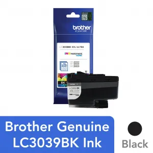 Original Brother LC3039BK Ultra High-yield Black Inkvestment Tank Ink 