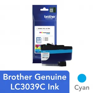 Original Brother LC3039C Ultra High-yield Cyan Inkvestment Tank Ink Ca