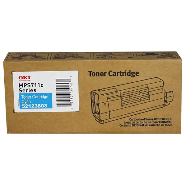 Original Okidata 52123803 Oki Cyan Toner Cartridge (11500 Yield)