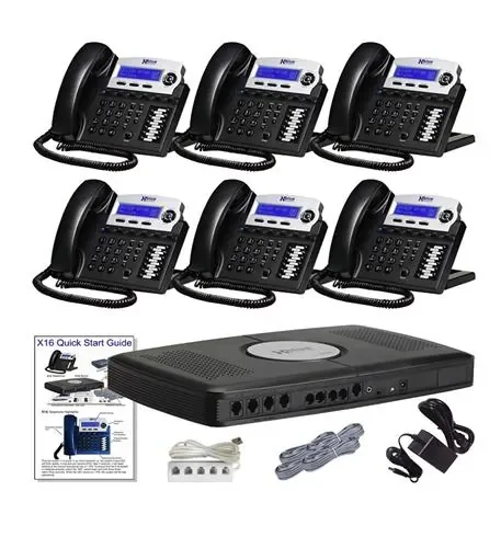 XB-1606-CH | Xblue X16 6 Phone Bundle Charcoal