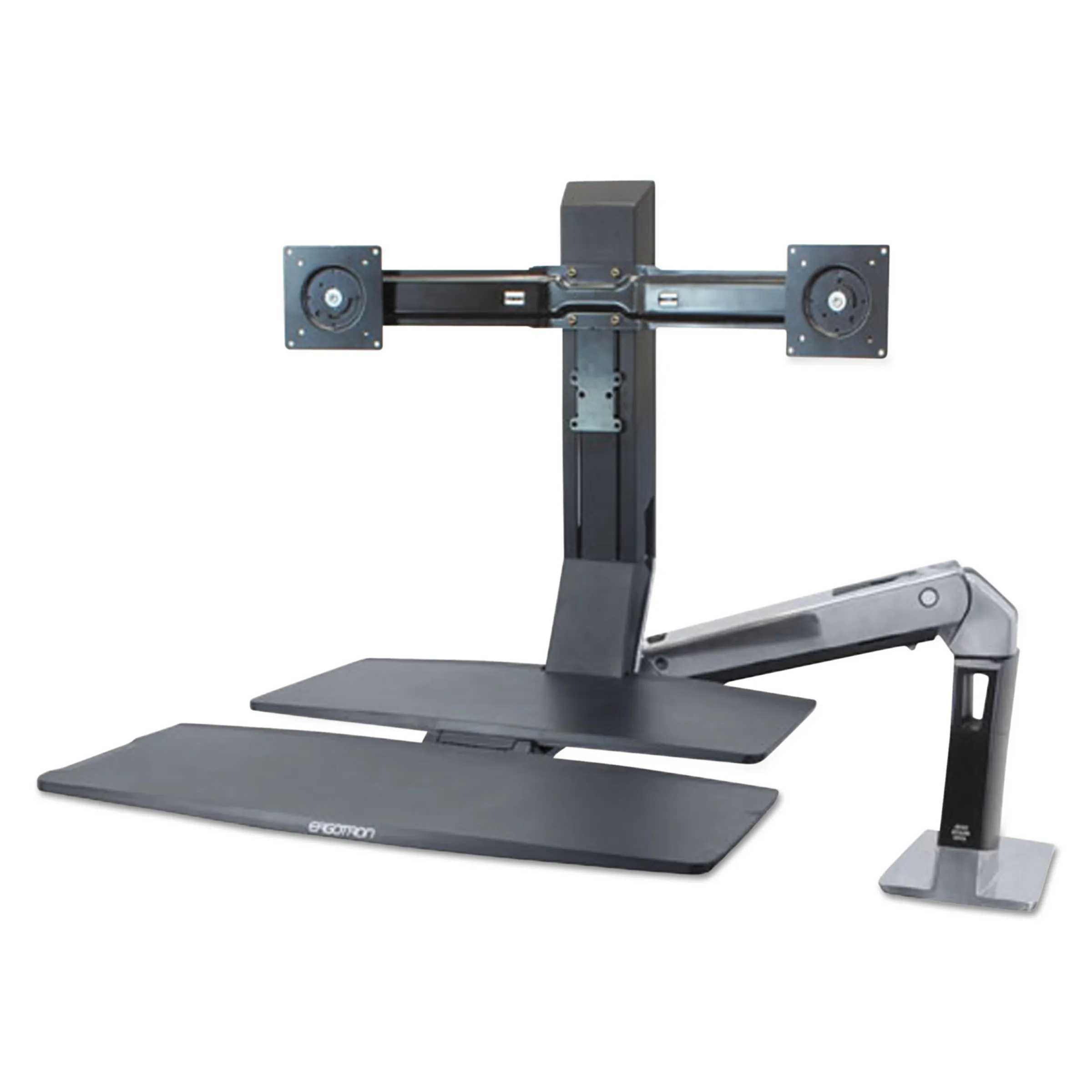 Ergotron 24-316-026 Workfit-a,dual Monitor With Worksurface+.ideal For