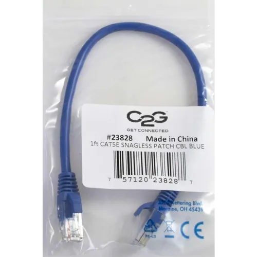 C2g 21943 200' Cat5e Snagless Cable Blue