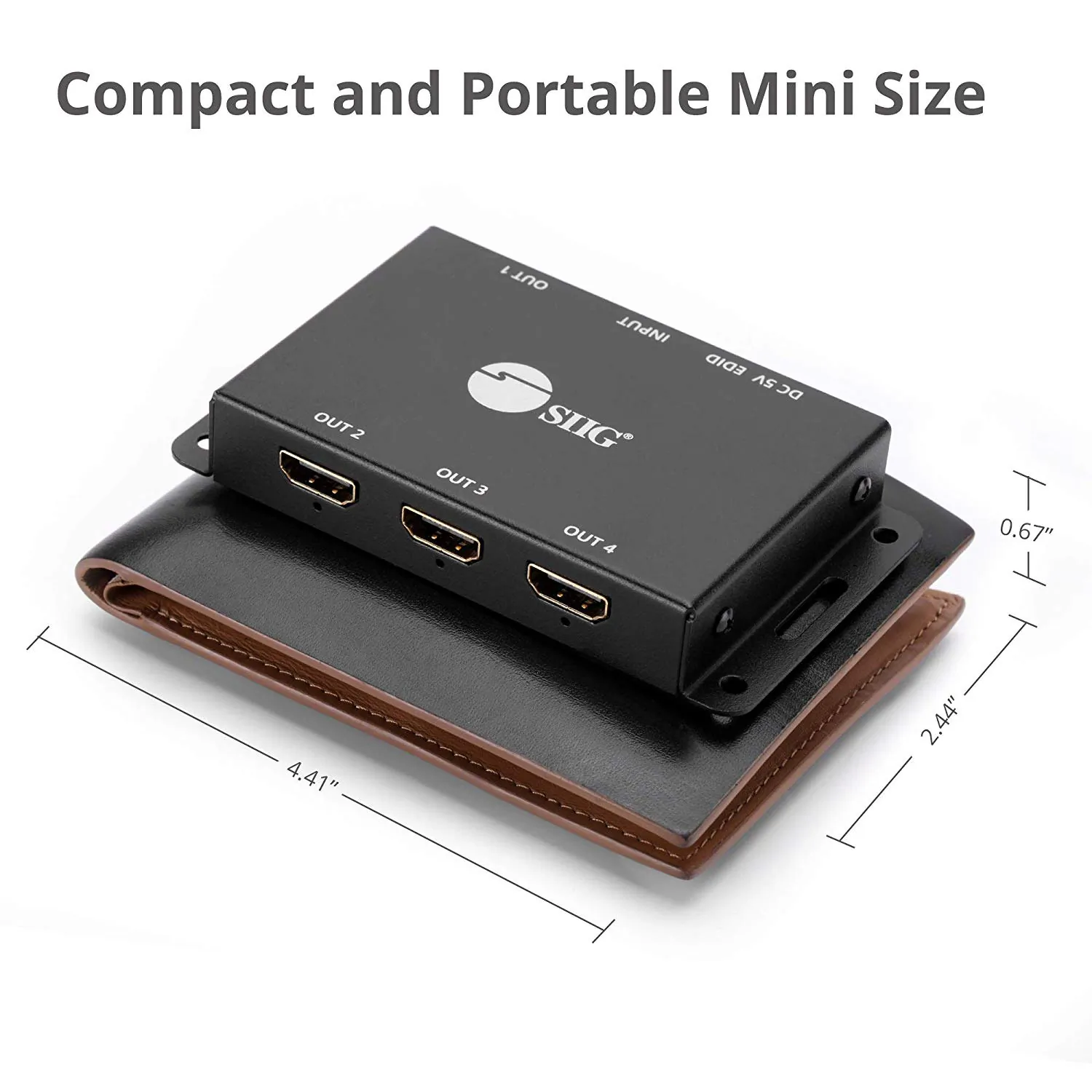 Siig CE-H23L11-S1 Accessory Ce-h23l11-s1 4-port Hdmi2.0 Hdr Mini Split